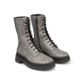 Stylish High-top Gray Leather Shoes